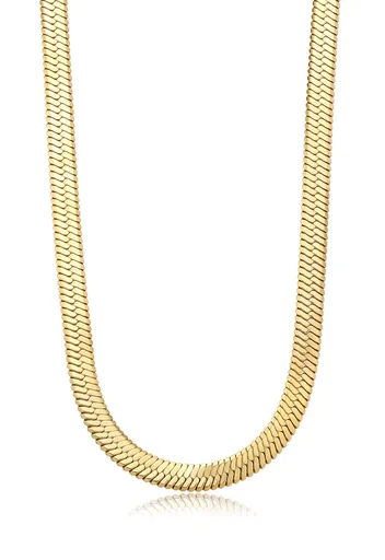 S'Agapõ Lanț placat cu aur pentru femei tip șarpe, Chunky SHK85