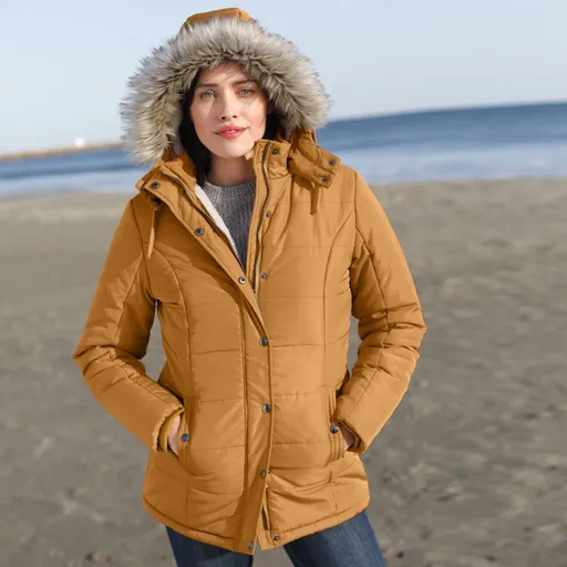 Jachetă cu căptușeală caldă și glugă