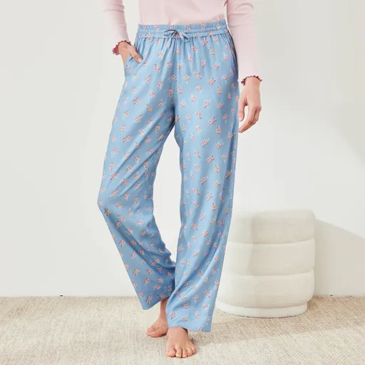 Pantaloni de pijama cu imprimeu floral