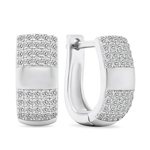 Brilio Silver Cercei de lux din argint cu zirconii transparente EA565W