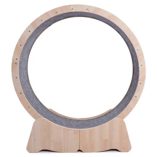 Bicicletă de alergare din lemn pentru pisici, 100x 112 x 36 cm