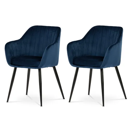 Set de scaune de sufragerie PIKA BLUE4, 2 buc., albastru