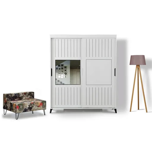 Dulap pentru haine, Hanah Home, Pasific Home Fuga 190, 190x216x60 cm, Alb