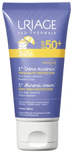 Uriage Cremă minerală protectoare SPF 50+ Bébé (1st Mineral Cream) 50 ml