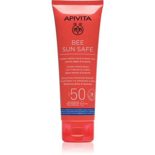 Apivita Bee Sun Safe Hydra Fresh Milk SPF50 lotiune solara pentru fata si corp SPF 50 100 ml