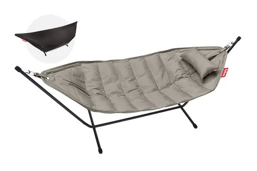 Hamac Headdemock superb, incl. perne și structuri negre, mai multe variante - Fatboy Culoare: gri taupe