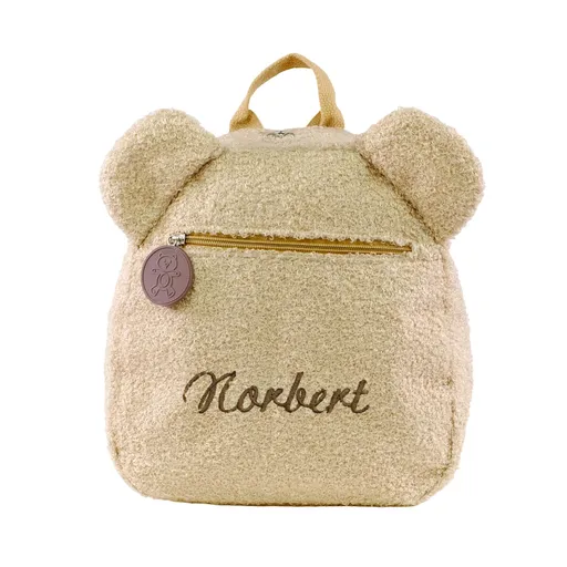 Rucsac pentru copii cu broderie, barna