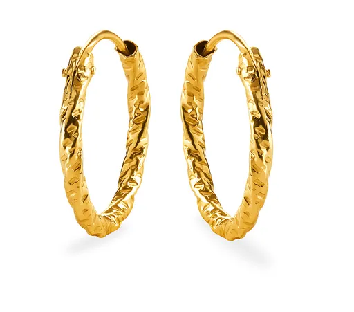 Brilio Cercei rotunzi moderni din aur galben 14/507.351