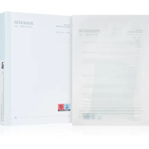 mixsoon Centella mască textilă calmantă reface bariera protectoare a pielii 5x25 g