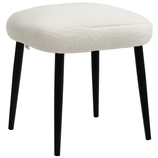 Aosom Taburet, Taburet de șezut, Aspect de Casmir, Taburet de picioare, Crem-Bej | Aosom Romania