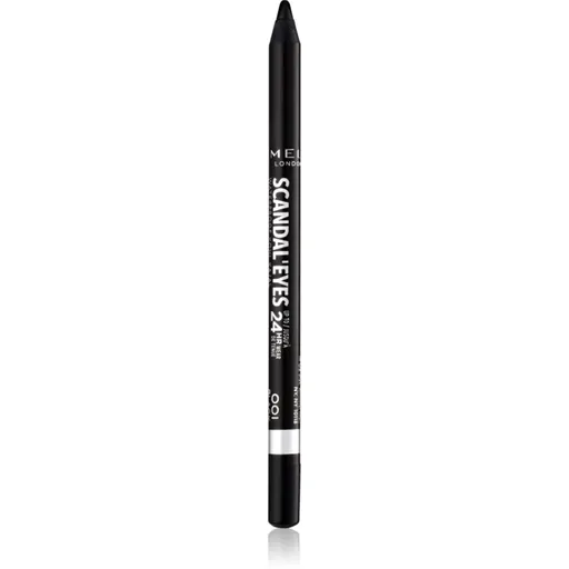 Rimmel Scandal'Eyes Khôl Kajal creion dermatograf waterproof culoare 001 Black 1.3 g