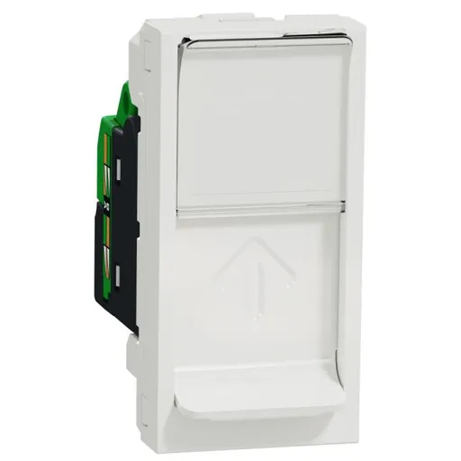 Priza date RJ45 Cat. 6 U/Utp,1 modul Schneider Noua Unica NU341418, alb