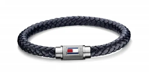 Tommy Hilfiger Brățară trendy din piele albastră închis TH2701000