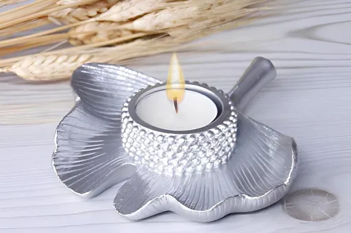 Decoratiune, CY0343, 13x14 cm, Poliester, Argintiu