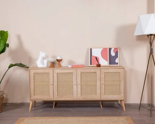 Consola, Hanah Home, Calvin, 80x180x41 cm, Stejar