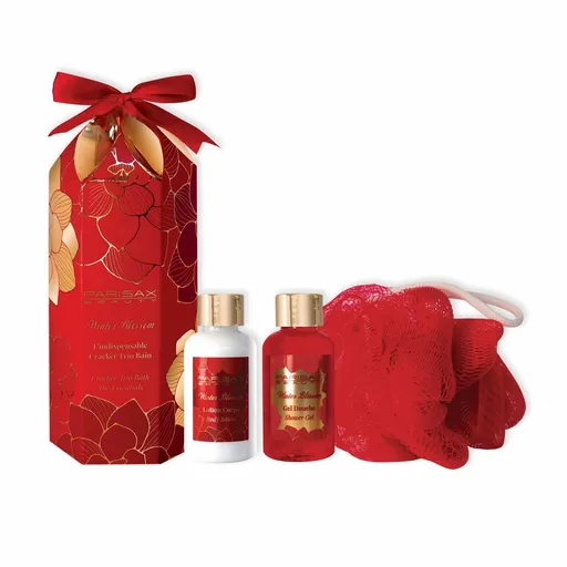 Parisax Set cadou pentru îngrijirea corpului cu parfum de magnolie Winter Blossom (Cracker Trio Bath)