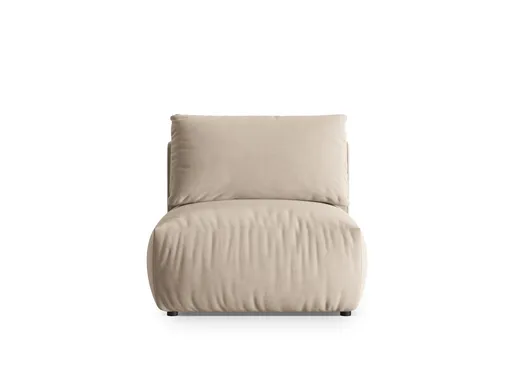 Modul pentru canapea, 1 loc, Chris-184, Micadoni Home, 100x85x80 cm, catifea, ecru