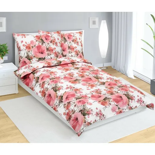 Bellatex Lenjerie de pat din bumbac Ibišek roz,140 x 200 cm, 70 x 90 cm