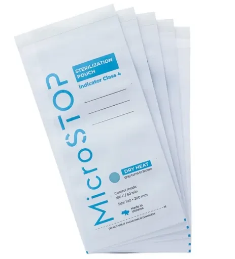 Pungi Hartie Alba Sterilizare Micro STOP 100x200mm Set 100 buc.