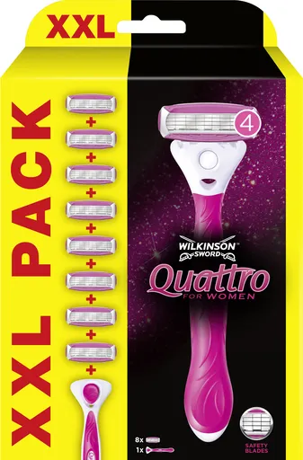 Wilkinson Sword Aparat de ras Quattro for Women + 8 capete