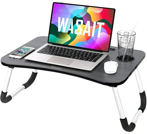Măsuță pentru laptop, negru, negru