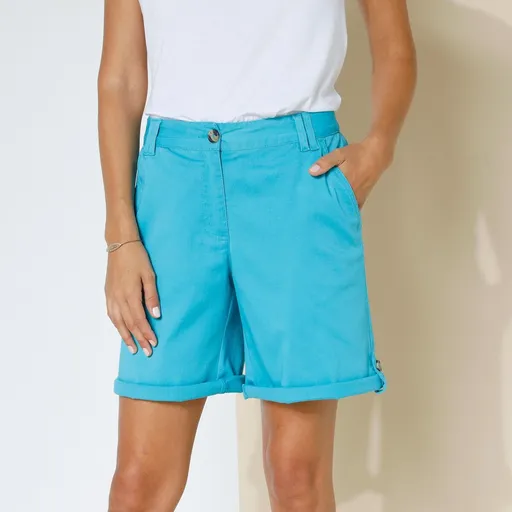 Bermude chino elastice cu lungime reglabilă