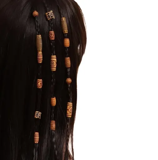 Accesorii pentru Codite Afro - Lemn - 40 buc