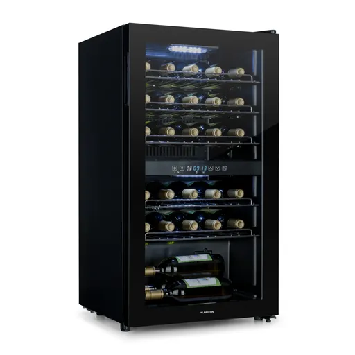 Klarstein Shiraz 29 Duo, frigider pentru vin, 2 zone, 80 l/29 sticle, 5 - 22 °C, atingere, negru