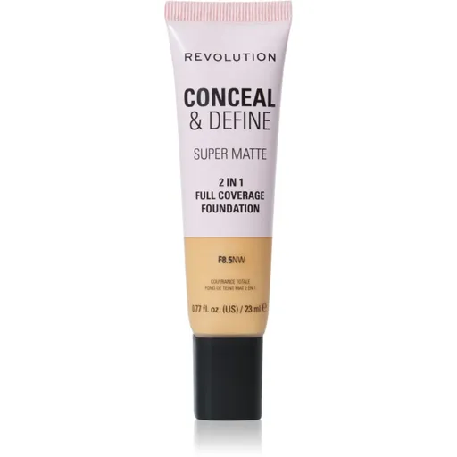 Makeup Revolution Conceal & Define machiaj cu efect matifiant culoare F8.5NW 23 ml