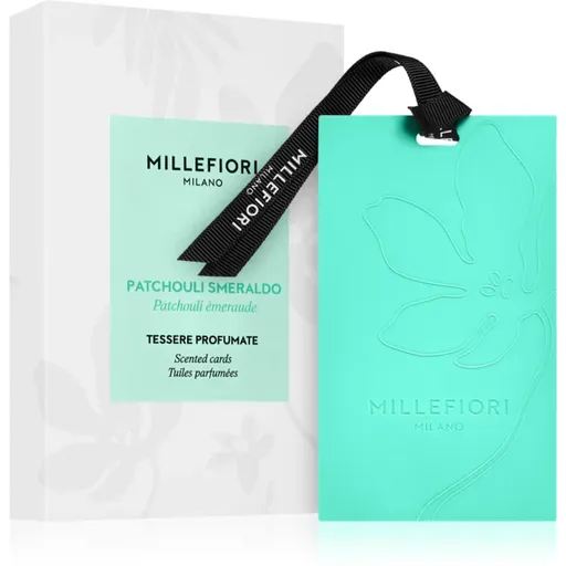 Millefiori Milano Laundry Patchouli Smeraldo card parfumat 3 buc