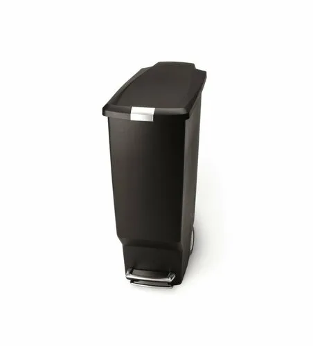 Simplehuman Coș de gunoi slim cu pedală 40 l, negru, negru