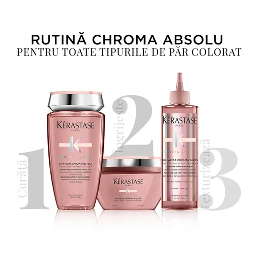 Set Cadou Trio 2022 Kerastase Chroma Absolu (Sampon 250 ml + Masca 200 ml + Fluid 210 ml)
