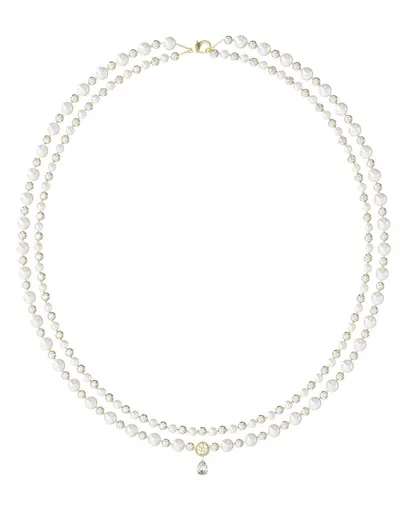 Guess Colier dublu cu perle Tiny Pearly JUBN05576JWYGT/U