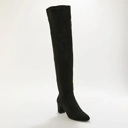 Cizme cu toc muschetar stretch