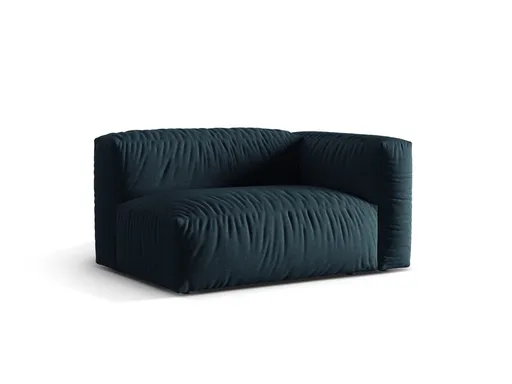Modul dreapta pentru canapea, 1 loc, Martina-169, Micadoni Home, 160x106x75 cm, tesatura structurata catifelata, albastru jeans