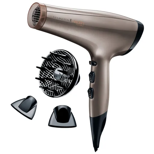 Uscator de par Remington Keratin Protect AC8002, 2200W, 3 trepte temperatura, 2 viteze, Cool Shot, Auriu