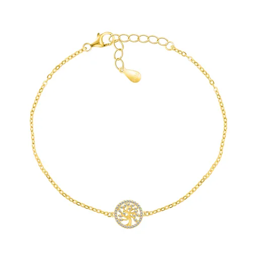 Brilio Silver Preferata brățară aurită Arborele vieții BRC55Y