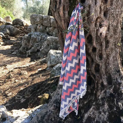 Prosop de plaja, L'essentiel Maison, Rapsodi, Bumbac, Rosu