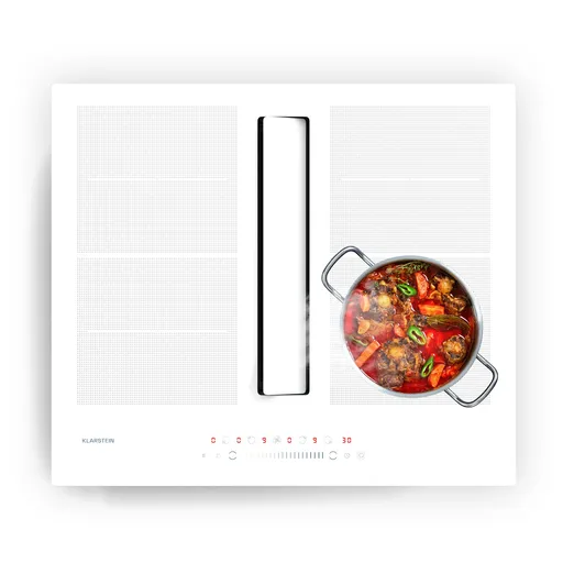 Klarstein Chef-Fusion Prime Down Air System, 2 în 1, plită cu inducție + hotă, puternică