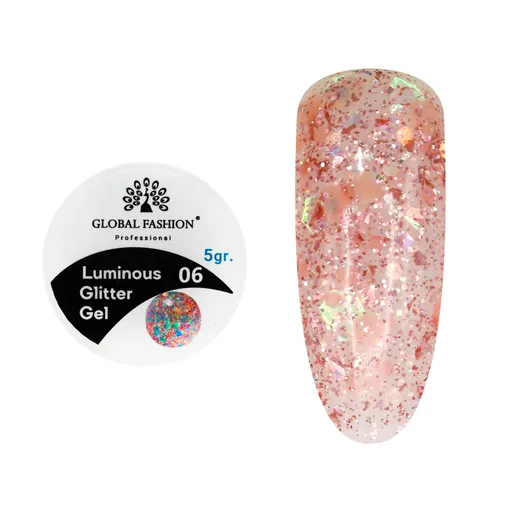 Gel Luminous Glitter Hexagon 5g, Nr. 06, TPO Free