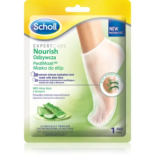 Scholl Pedimask™ Aloe Vera mască hrănitoare profundă pentru picioare 1 pereche