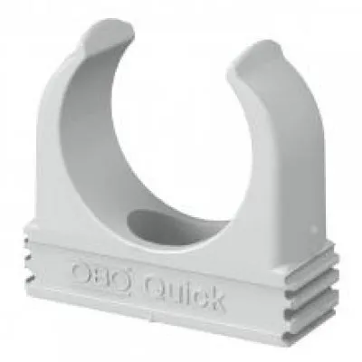 Set 50 bucati clema Quick, gri deschis 32mm Obo 2149022