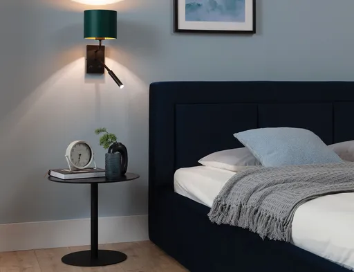 Aplica de perete ELTAP, LA-VES-SC2-GG, Vespillo, 26x18x38 cm, 1xE27, 1xG9, 15W/8W, otel/PVC, verde/auriu