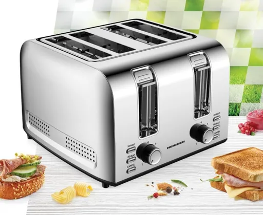 Prajitor de paine Heinner, 1500W, argintiu