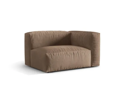Modul dreapta pentru canapea, 1 loc, Martina-120, Micadoni Home, 121x106x75 cm, catifea, bej inchis