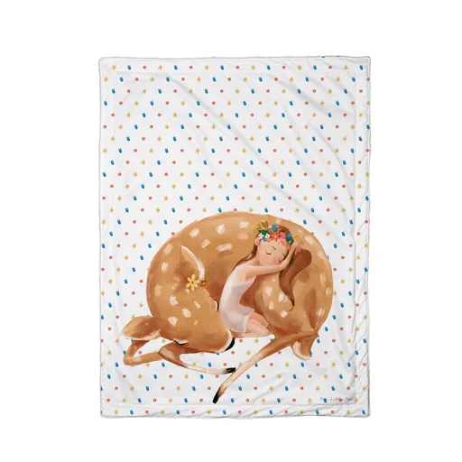 Butter Kings Pătură pentru copii Forest school sleeping fairy, 75 x 100 cm