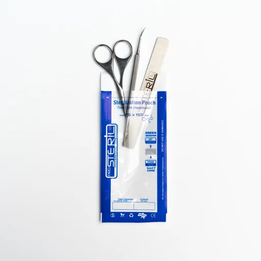 Pungi sterilizare pupinel/autoclav din hartie+plastic Pro Steril 75x150mm set 100 buc.