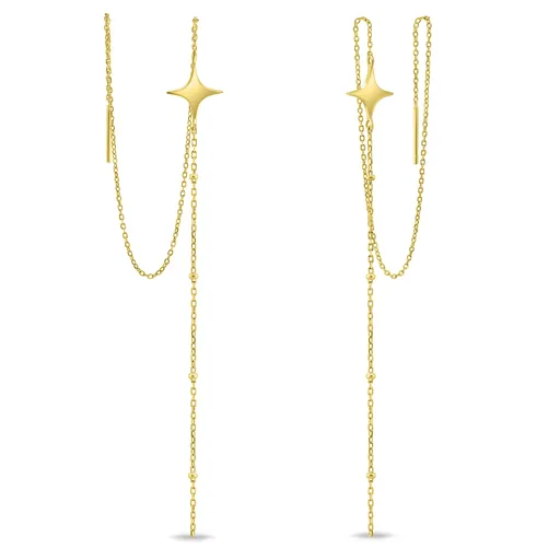 Brilio Silver Cercei lungi eleganți cu lanț EA896Y