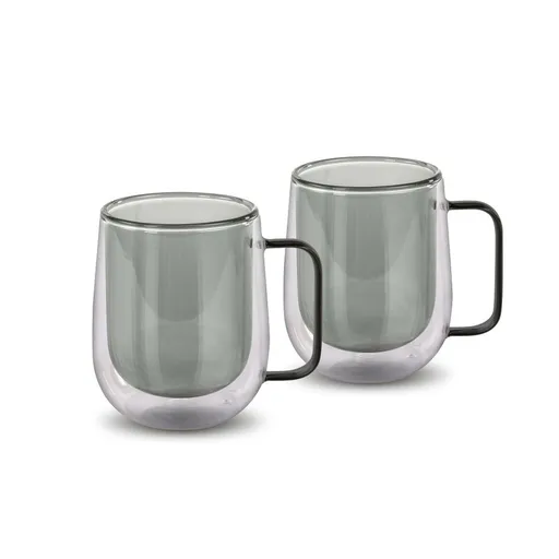 Lamart LT9123 Set de 2 pahare Tea Vaso, 250 ml,negru, negru
