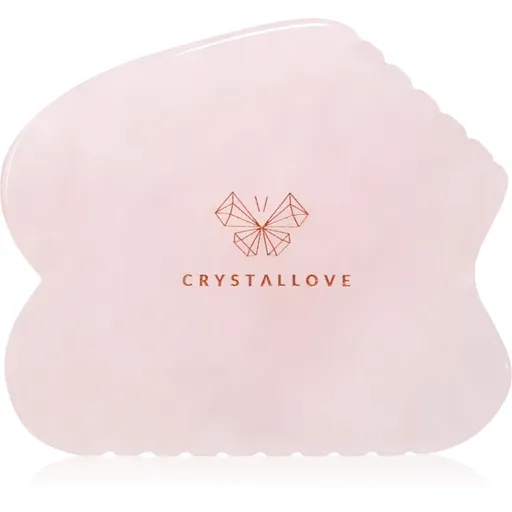 Crystallove Rose Quartz Contour Gua Sha accesoriu de masaj faciale 1 buc